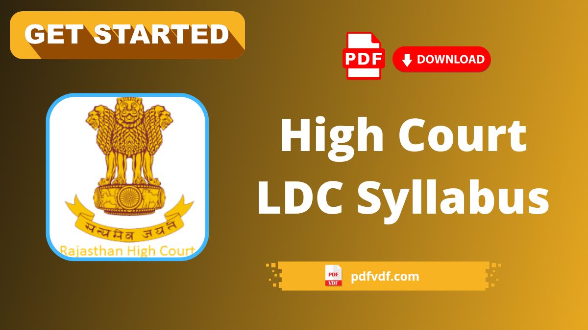 High Court LDC Syllabus